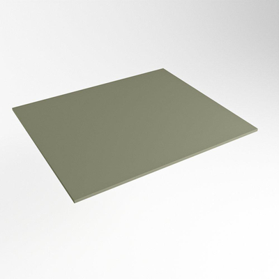 Mondiaz TOP 51 Plan sous vasque - 50x51x0.9cm - compatible comme plan de meuble - solid surface - Army