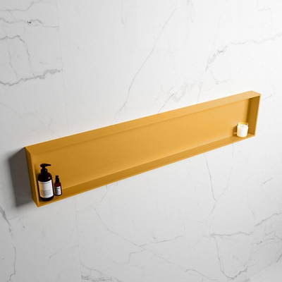 Mondiaz Easy nis 29.5x149.5x8cm voor Inbouw/opbouw 1 open vak Solid surface Ocher/Ocher