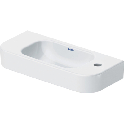 Duravit Happy D.2 Fontein - met overloop - met kraangat rechts - 50x22cm - met wondergliss - wit