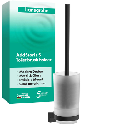 Hansgrohe AddStoris S closetborstelgarnituur wandmontage mat zwart