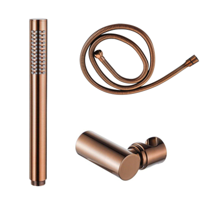 FugaFlow Eccelente Ensemble douchette à main - 22,5 cm - barre - avec support - flexible anti-torsion - 150 cm - cuivre brossé PVD