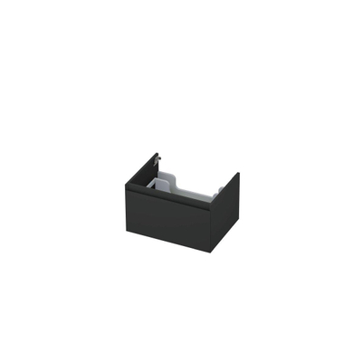 INK Meuble sous-lavabo - 60x45x35cm - 1 tiroir - sans poignée - laqué MDF - anthracite mat