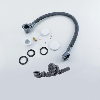 Fortifura Calvi combinaison de vidage de baignoire avec commande rotative Blanc mat