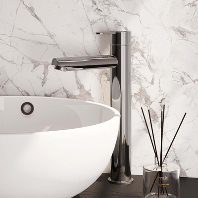Brauer Chrome Edition wastafelkraan - model D - opbouw - hoog - chroom