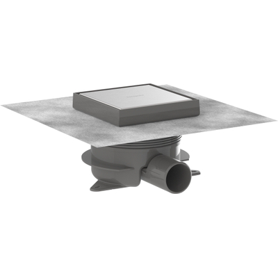 Hansgrohe RainDrain Spot Plus - 15x15cm - hoogte verstelbaar - betegelbaar frame - brushed stainless steel