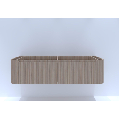 H&R badmeubelen Juice Meuble sous vasque - 160x45x40cm - coins arrondis - façade 3D - 2 tiroirs - poignée intégrée - rockford oak
