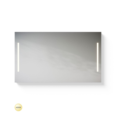 LoooX M-Line spiegel – rechthoek – 120x70 cm – directe LED – Aluminium (Zilver)