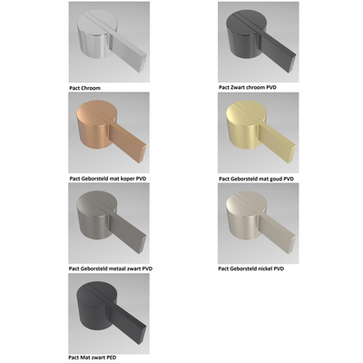 IVY Pact Badthermostaatkraan opbouw - draaibare baduitloop - omstel - Cooltouch - Geborsteld nickel PVD