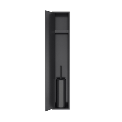 Hotbath &MORE Inbouw nis & borstelgarnituur - 16x60x12.6 cm - PVD - geborsteld zwart