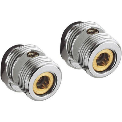 Crosswater S-Koppeling - met afsluit functie - 2 stuks - zilver