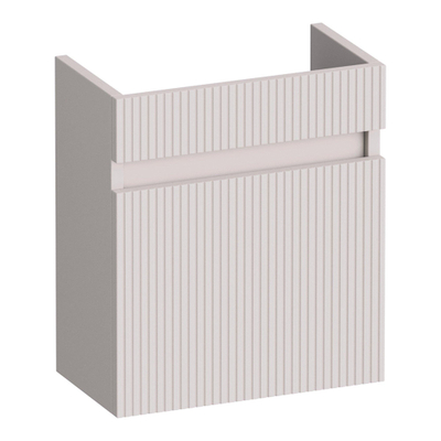 BRAUER Joy Wavy fonteinonderkast - 40x45x22cm - deur linksdraaiend - greeploos - mat zand