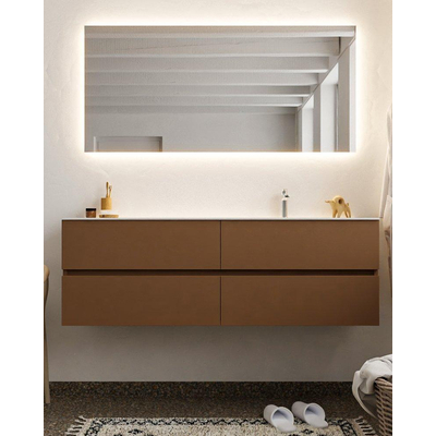 Mondiaz VICA ensemble de meuble de salle de bain - 150cm - meuble sous-vasque repos - 4 tiroirs - lavabo cloud droite - 1 trou de robinet - version XL 60cm haut