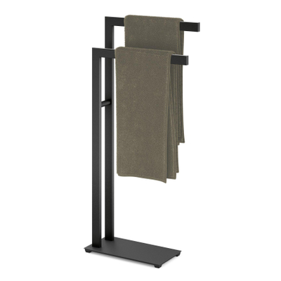 Zack LINEA Handdoekstandaard - 80x40x30cm - dubbel - zwart