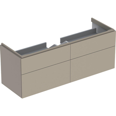 Geberit Xeno2 wastafelonderkast - 4 laden - 137.4cm - greige bruin (taupe)