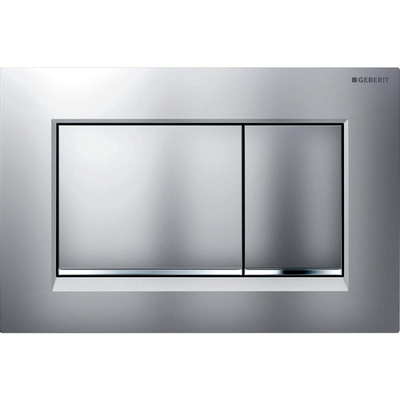 Geberit Sigma20 plaque de commande - chasse à 2 touches - carré - chrome mat