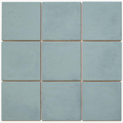 The Mosaic Factory Kasba - Carrelage mosaïque - 30x30cm - carrelage mural - Carré - porcelaine - Turquoise mat