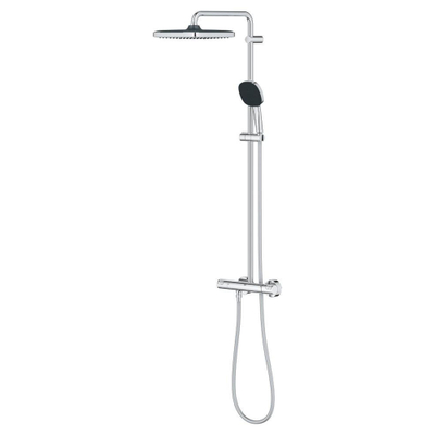 Grohe Vitalio Comfort 250 Douchesysteem - thermostatisch - hoofddouche 1 straalsoort - handdouche 2 straalsoorten - chroom
