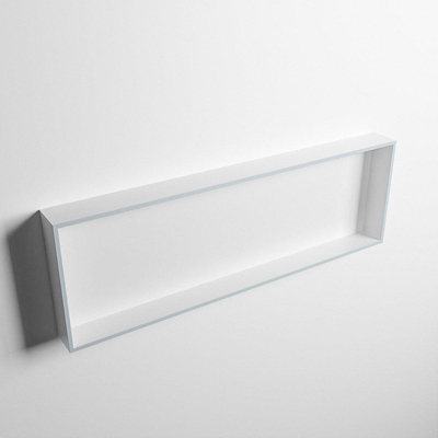 Mondiaz Easy nis 29.5x89.5x8cm voor Inbouw/opbouw 1 open vak Solid surface Talc/Clay