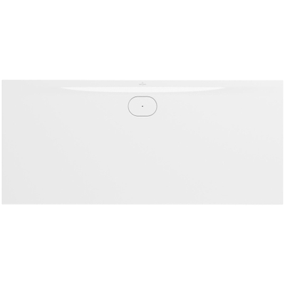 Villeroy & Boch Ecora douchebak - 180x80x3.5cm - afvoer lange zijde - white alpine (wit)