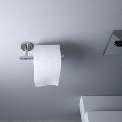 Clou Flat toiletrolhouder 16.5x4.8cm zonder klep chroom