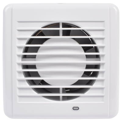 Sanivesk Standard Ventilateur - Ø10 - Silencieux - Sur interrupteur (lumière) - Carré - Blanc