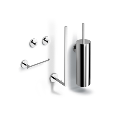Clou Flat Ensemble d'accessoires de toilette - 4 pièces - chrome