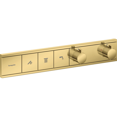 Hansgrohe Rainselect Thermostat encastré pour 3 fonctions pol. gold optic