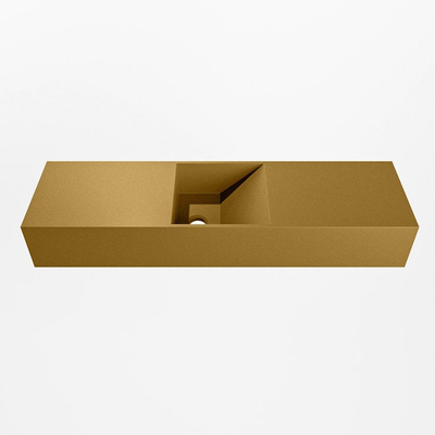Mondiaz TYNE Fontein - 80x23x12cm - wasbak midden - zonder kraangaten - solid surface - Oro