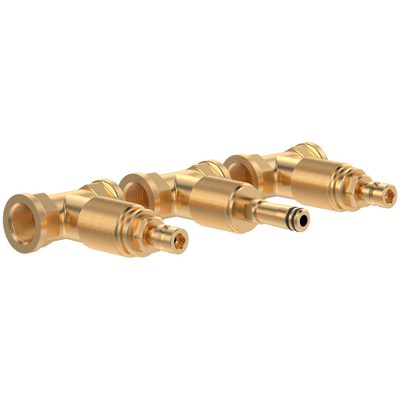 Villeroy & Boch Dawn Inbouwunit - voor driegaats wastafelkraan - voor wandmontage Rond - Brass (mat goud)