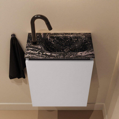 MONDIAZ TURE-DLUX Meuble toilette - 40cm - Cale - EDEN - vasque Lava - position droite - 1 trou de robinet