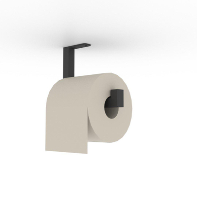 Looox Roll Wood closetrolhouder zwart mat