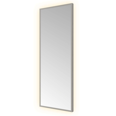 Hotbath &MORE Spiegel - 30x80cm - direct en indirect LED - color changing - dimbaar - met afstandsbediening - PVD - geborsteld gunmetal antraciet