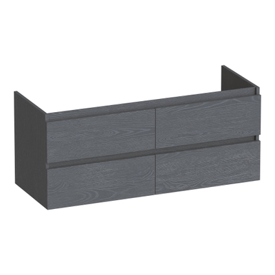 BRAUER Joy wastafelonderkast 120 4 softclose lades - greeploos - 2 sifon uitsparingen - Timber Grey