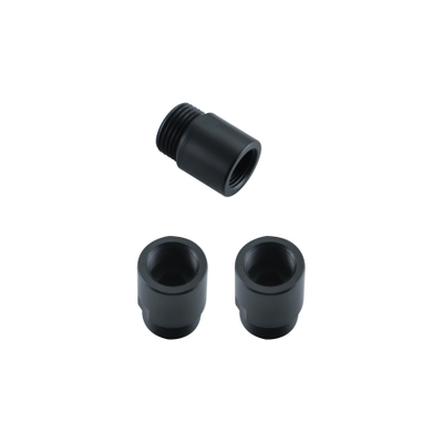 Fortifura Calvi koppelstuk - G1/2-G3/8 - set van 2 - mat zwart