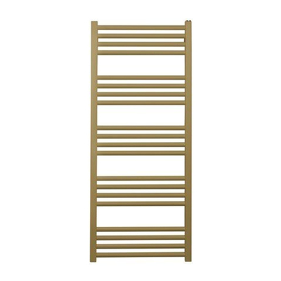 Crosswater MPRO handdoekradiator - 114x48cm - 447 watt - geborsteld messing (goud) beschadigd OUTLETSTORE