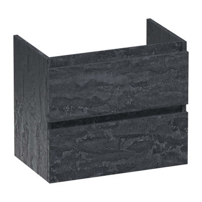 BRAUER Joy meuble sous-lavabo peu profond - 60x39x50cm - 2 tiroirs softclose - sans poignées - 1 découpe pour siphon - Damascus