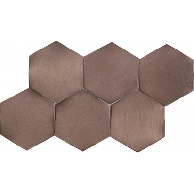 Dune Materia Mosaics Carreau mosaïque 16.2x28cm Icon Copper Hexagon 4mm Mat/brillant cuivre