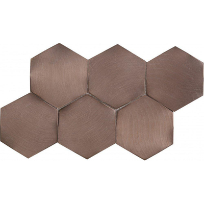 Dune Materia Mosaics Mozaiektegel 16.2x28cm Icon Copper Hexagon 4mm Mat/glans copper