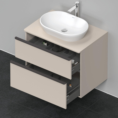 Duravit D-neo Meuble sous vasque 80x55x66.4cm 2 tiroirs Taupe mat