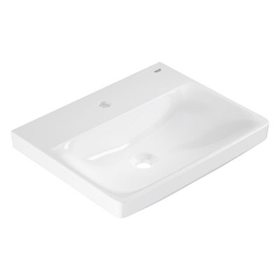 Grohe Euro Ceramic Wastafel - vrijhangend - 55x 44cm - met kraangat - zonder overloop - exclusief wandbevesting - alpine wit