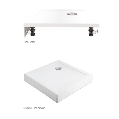 Crosswater Showertray Douchepaneel - 100X100cm Kwartrond - exclusief douchebak - wit