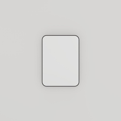 Haceka Deco spiegel – rechthoek met afgeronde hoeken – 40x55 cm – Zwart mat