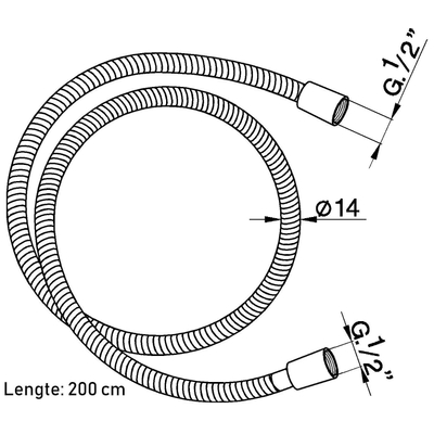 Xenz Pure flexible de douche classique 200cm
