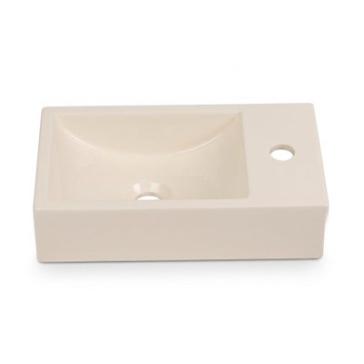 Saniclass Torino Lavabo pour WC - 40x22x10cm - solid surface - blanc cassé