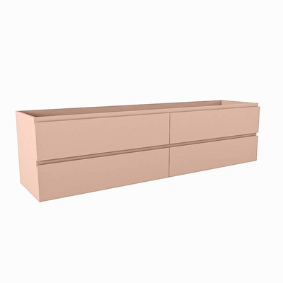 Mondiaz HAY wastafelonderkast - 190x45x50cm - 4 lades - uitsparing midden - softclose - Rosee