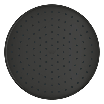 Grohe Precision Ensemble de douche complet - douchette de 11cm offrant 2 types de jets - tête de douche 25cm - mitigeur de douche encastré thermostatique - rond - avec inverseur - noir mat