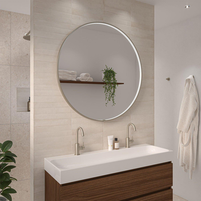 INK SP24 miroir – Ø 100 cm – LED indirecte – chauffage de miroir – Inox brossé