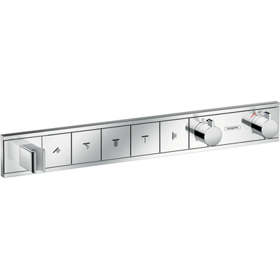 Hansgrohe Rainselect Afbouwdeel - voor inbouw douchekraan - thermostatisch - voor 5 functies - 66.9x90cm zwart/chroom - thermostaat - zwart