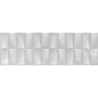 Metropol Arduin Bande décorative - 30x90cm - 10,3mm - Rectangle - rectifié - Pâte blanche Grey Mat