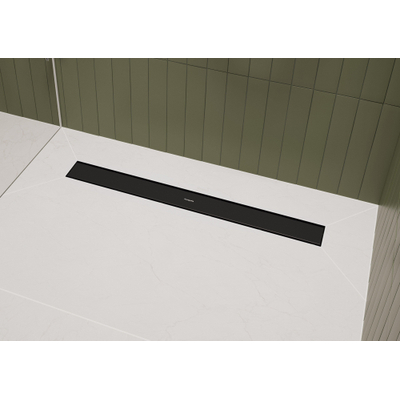Hansgrohe RainDrain Go Douchegoot - 80cm - standaard/vlakke installatie - betegelbaar - mat zwart